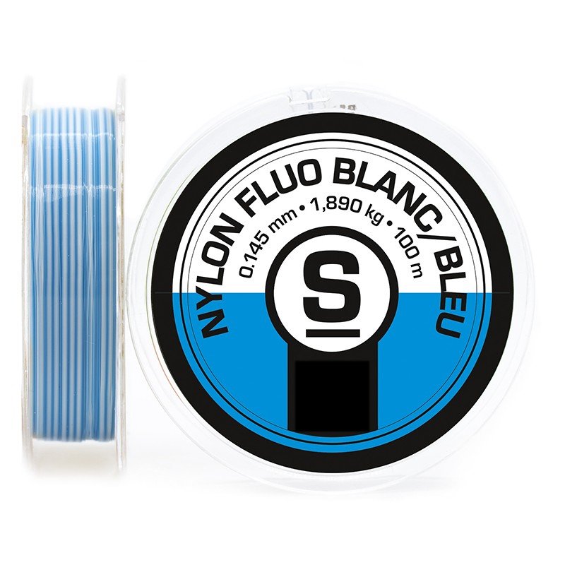 Nylon fluo Bleu-Blanc
