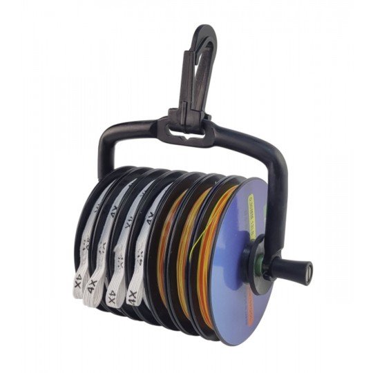 Portabobinas/distribuidor de hilo y fluorocarbono